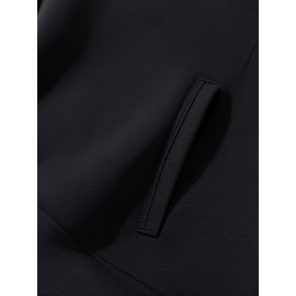 Men's Oversized Hooded Sweatshirt with FREEDOM Print & Flag Patch - Heavy-Duty Winter Warmth, Loose Fit Streetwear Pullover, Kangaroo Pocket, Drawstring Hood, Machine Washable Casual Sweater (Locally Shipped)