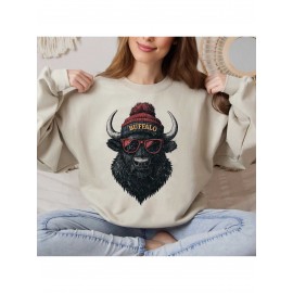 Buffalo Football Sweatshirt Game Day Shirt Buffalo Team Football Shirt Sunday Buffalo Vintage 90s Style Sport Shirt Buffalo Football