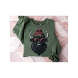 Buffalo Football Sweatshirt Game Day Shirt Buffalo Team Football Shirt Sunday Buffalo Vintage 90s Style Sport Shirt Buffalo Football