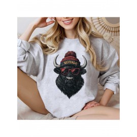 Buffalo Football Sweatshirt Game Day Shirt Buffalo Team Football Shirt Sunday Buffalo Vintage 90s Style Sport Shirt Buffalo Football