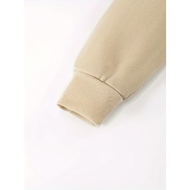 [Pullover for Casual Attire] Thick Warm Solid Color Hooded Sweatshirt | Casual Loose Fit Sweater with Front Pocket, Machine Washable for Fall Winter (Solid Color Options)