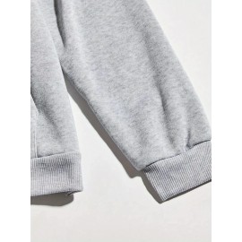 [Trendy Cartoon Hoodie] Trendy Casual Hoodie - Men's Cartoon Network Graphic Pullover, Blue Loose Fit Long Sleeve Hooded Sweatshirt with Vibrant Character Print, Comfortable All-Season Sweater Hoodie