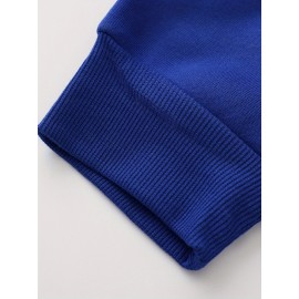 [Trendy Cartoon Hoodie] Trendy Casual Hoodie - Men's Cartoon Network Graphic Pullover, Blue Loose Fit Long Sleeve Hooded Sweatshirt with Vibrant Character Print, Comfortable All-Season Sweater Hoodie