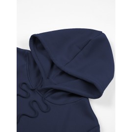 Men's Custom Photo/Text Hooded Sweatshirt - Personalized Logo & Photo Printing, Casual Loose Fit Pullover with Your Own Design, Machine Washable for Casual Attire, Events, Team Uniforms & Promotional Branding