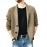 Men'S Oversized Two-Tone Knit Cardigan Sweater - V-Neck Button-Front Closure, Cozy Winter Pullover with Chest Pocket, Slim-Fit Casual Sweater for Coffee Dates & Weekend Outings, Y2K Retro Layered Outfits (Autumn/Winter) - Solid Color Block Design