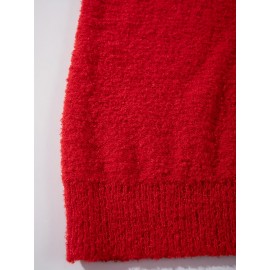 Unisex Casual Knit Sweater | Crew Neck, Long Sleeve, Loose Fit, Solid Color, Rib-Knit, Pullover Style, Suitable for Fall/Winter - ANDREILEE