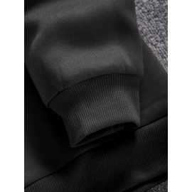 Men's Thick Fleece-Lined Winter Knit Sweater - Red with White Asian Calligraphy Print, Loose Fit Round Neck Casual Pullover, Machine Washable, Knit Sweater, Cozy Warm Clothing, Soft Texture Apparel