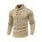 Men'S Lapel Pullover Cable Knit Long Sleeve Warm Sweater