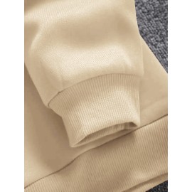 1pc Men'S Casual Crew Neck Sweatshirt, Thick Knit Polyester, Slight Stretch, Cozy Skin-Friendly Fabric, Print Snowman Design, Fall/Winter Warmth