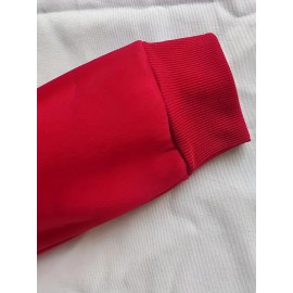 1pc Men'S Casual Crew Neck Sweatshirt, Thick Knit Polyester, Slight Stretch, Cozy Skin-Friendly Fabric, Print Snowman Design, Fall/Winter Warmth