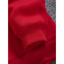 1pc Men'S Casual Crew Neck Sweatshirt, Thick Knit Polyester, Slight Stretch, Cozy Skin-Friendly Fabric, Print Snowman Design, Fall/Winter Warmth