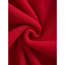 1pc Men'S Casual Crew Neck Sweatshirt, Thick Knit Polyester, Slight Stretch, Cozy Skin-Friendly Fabric, Print Snowman Design, Fall/Winter Warmth