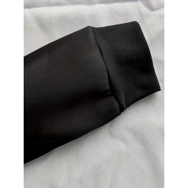 1pc Men'S Casual Crew Neck Sweatshirt, Thick Knit Polyester, Slight Stretch, Cozy Skin-Friendly Fabric, Print Snowman Design, Fall/Winter Warmth