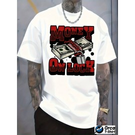 Men's Casual Graphic T-Shirt - Vibrant Red 