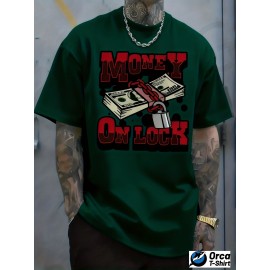 Men's Casual Graphic T-Shirt - Vibrant Red 