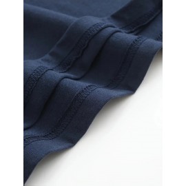 Men's Black 100% Cotton Short Sleeve T-Shirt - Loose Fit Summer Casual Crew Neck Tee with Breathable Fabric, Classic Round Neck & Relaxed Style for Casual Attire, Machine Washable Top