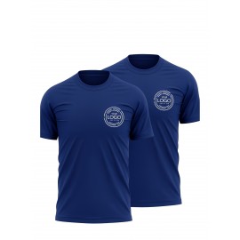 Men's Custom Gym T-Shirts Personalized with Your Logo/Photo/Text - Quick-Dry Breathable Fabric, Custom Fit for Team Uniforms, Fitness Training & Corporate Events - Upload Your Own Design for Branding & Gifts - Machine Washable Athletic Shirts - Round Neck Geometric Pattern for Men - Ideal for Workouts & Team Wear - Soft & Comfortable Custom Short Sleeve T-Shirt, Customised T Shirt