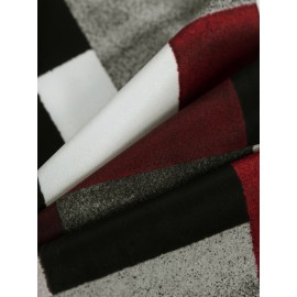 Men's Long Sleeve Dress Shirt with Collar & Button Front - Geometric Pattern Button- Shirt, Machine Washable Spring/Fall Casual & Smart-Casual Blouse for Office, Wedding, Events - Classic Buttoned-Up Style (Regular Fit)