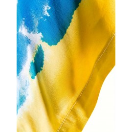 Summer Casual Shirts, Men's Summer Casual Short-sleeved Shirts, Polyester Material, Quick-drying, Abstract Pattern Printing, Suitable for Going Out, Traveling, Vacation, Beach, Polyester Material, Quick-drying, Gift for Boyfriend, Gift for Husband, Shirts for Men Casual, Beach Attire, Vacation Wear, Casual Style, Stylish Design, Quickdry Fabric, Lightweight Material, Printed Tee, Men's Short Sleeve, Adult Clothing, Husband Present