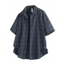 [Trendy Summer Shirt] Trendy Men's Summer Plaid Shirt | Short Sleeved Casual Loose Versatile Top Coat