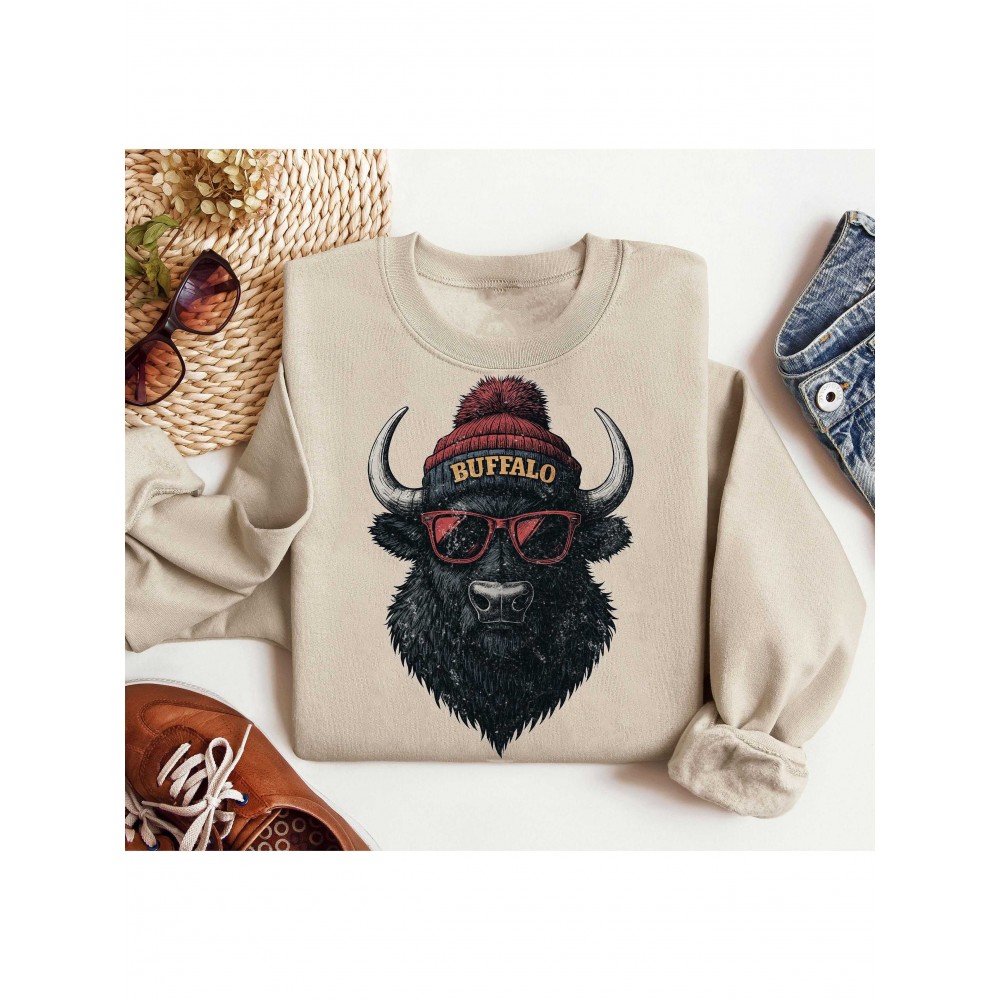 Buffalo Football Sweatshirt Game Day Shirt Buffalo Team Football Shirt Sunday Buffalo Vintage 90s Style Sport Shirt Buffalo Football