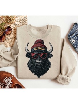 Buffalo Football Sweatshirt Game Day Shirt Buffalo Team Football Shirt Sunday Buffalo Vintage 90s Style Sport Shirt Buffalo Football