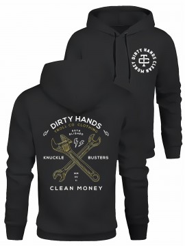 [Trendy Leyo Hoodies] Trendy Dirty Hands Clean Money Print Leyo Hoodies - Casual Versatile Long Sleeve Hooded Sweatshirt for Men's and Women's Autumn Winter