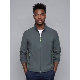 Men'S Heavy-Duty Hooded Jacket - Full-Zip Outdoor Coat with Full-Zip Front Closure, Stand Collar & Zippered Pockets - Windproof & High Quality Winter Jacket for Hiking, Running, Camping, Casual Attire - Thermal Insulated Winter Coat for Men - Ideal