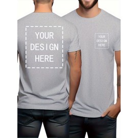 Men'S Custom Red T-Shirt with Personalized Design Area - Stretch Fabric Relaxed Fit Crew Neck Short Sleeve, Custom Text/Logo/Graphic Printing for Halloween, Christmas & Thanksgiving Gifts, All-Season Casual Wear, Durable & Comfortable Personalized Apparel for Men, Graphic Tee Men, Men Graphic Tee, Men Graphic T Shirt, Men' T Shirt, Graphic T Shirt Men, Men T Shirt For Men, Tee Shirt For Men, Men Shirt Graphic Tee, Men T Shirt Graphic Tee, Men Clothe, Men Shirt, Oversized T Shirt Men