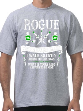 Rogue The Shrouded Blade - Shadows and Secrets Mens Short Sleeve T-shirt Red Black Gray