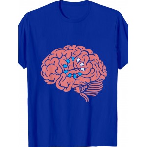 Funny Brainrot Mens T-Shirt | Crew Neck, Medium Stretch Fabric, Print Pattern, Suitable for All Seasons and Various Occasions