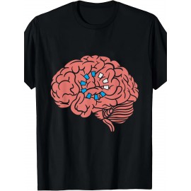 Funny Brainrot Mens T-Shirt | Crew Neck, Medium Stretch Fabric, Print Pattern, Suitable for All Seasons and Various Occasions